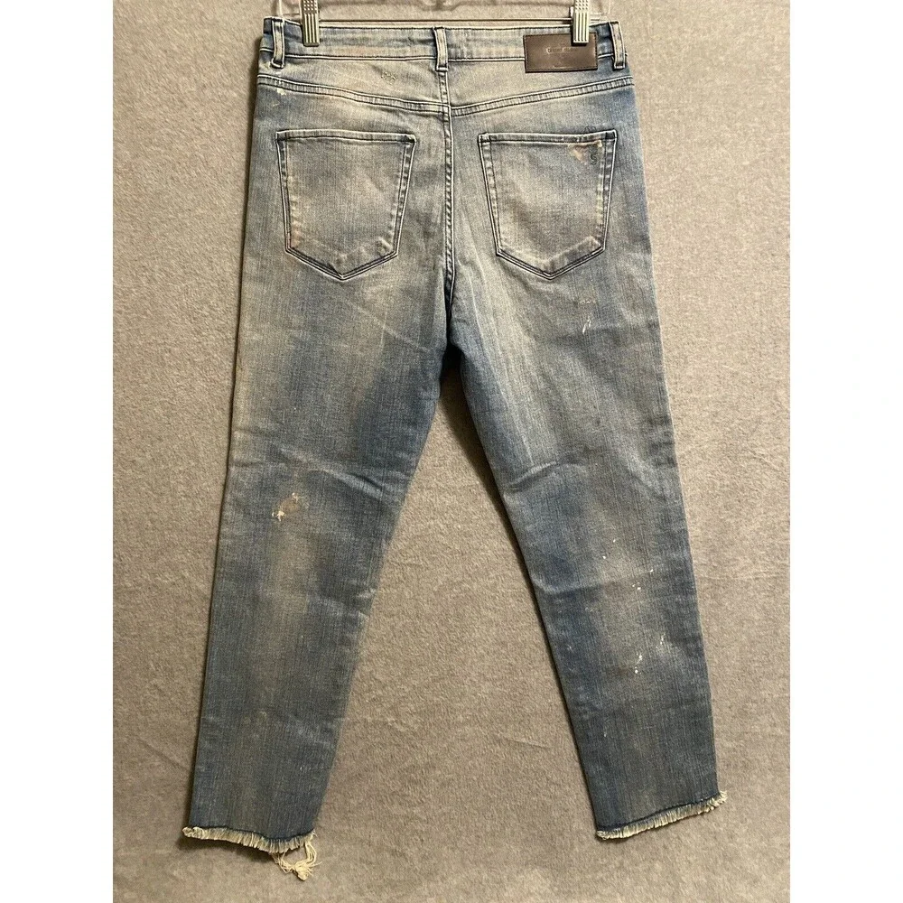 Desert Studio Jeans Womens 30 Blue Stretch Skinny Denim Distress Paint‎ Dubai - Picture 3 of 16